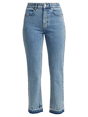 Straight Patchwork Jeans