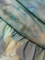 Silk Taffeta Floral Gown