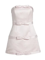 Techno Satine Strapless Bowtie Minidress