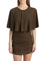 Kaeli Capelet Ruched Minidress
