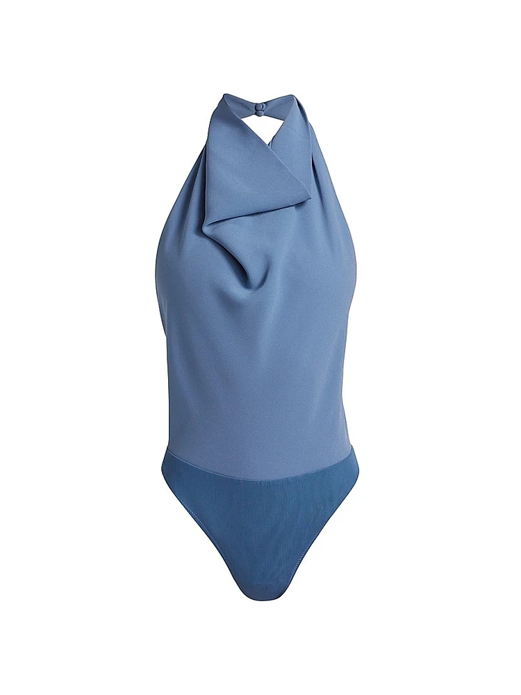Sheena Cowl Halterneck Open Back Bodysuit
