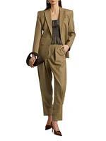 Kylar Wool-Blend Double-Breasted Blazer