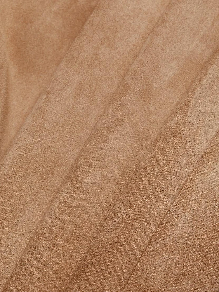 Brigita Faux-Suede Halterneck Maxi Dress