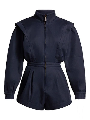 Nabil Cotton Zip-Front Romper