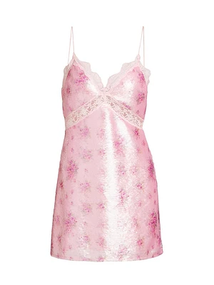 Finta Floral Sequin Minidress