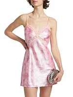 Finta Floral Sequin Minidress