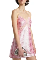 Finta Floral Sequin Minidress
