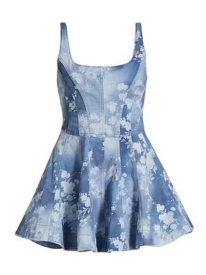 Piero Denim Fit & Flare Dress