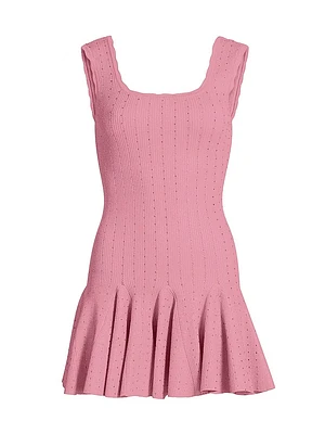 Maryanne Pointelle Knit Minidress