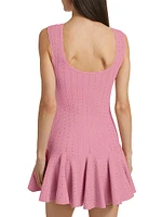 Maryanne Pointelle Knit Minidress