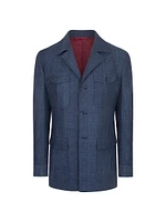 Woven Jacket with 3 Buttons