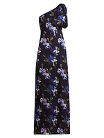 Chelsea Floral One-Shoulder A-Line Gown