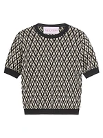 Toute La V Jacquard Wool Sweater