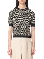 Toute La V Jacquard Wool Sweater