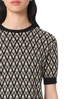 Toute La V Jacquard Wool Sweater