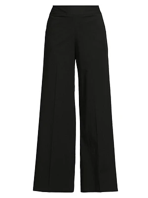 Cotton Wide-Leg Pants