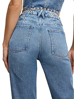 Good Icon Studded Straight Jeans