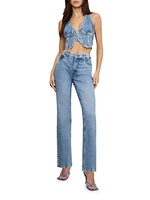 Good Icon Studded Straight Jeans