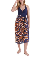 Ile Printed Silk-Cotton Sarong