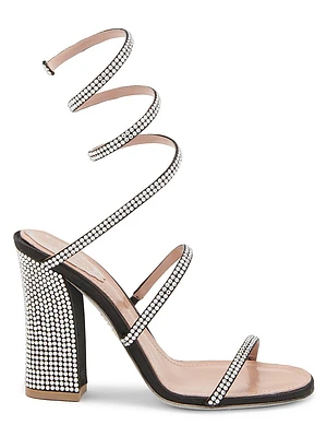 105MM Cleo Satin Sandals