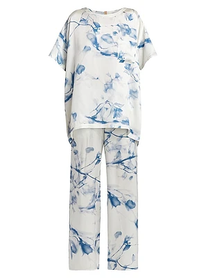 Tie-Dye Silk Lounge Set