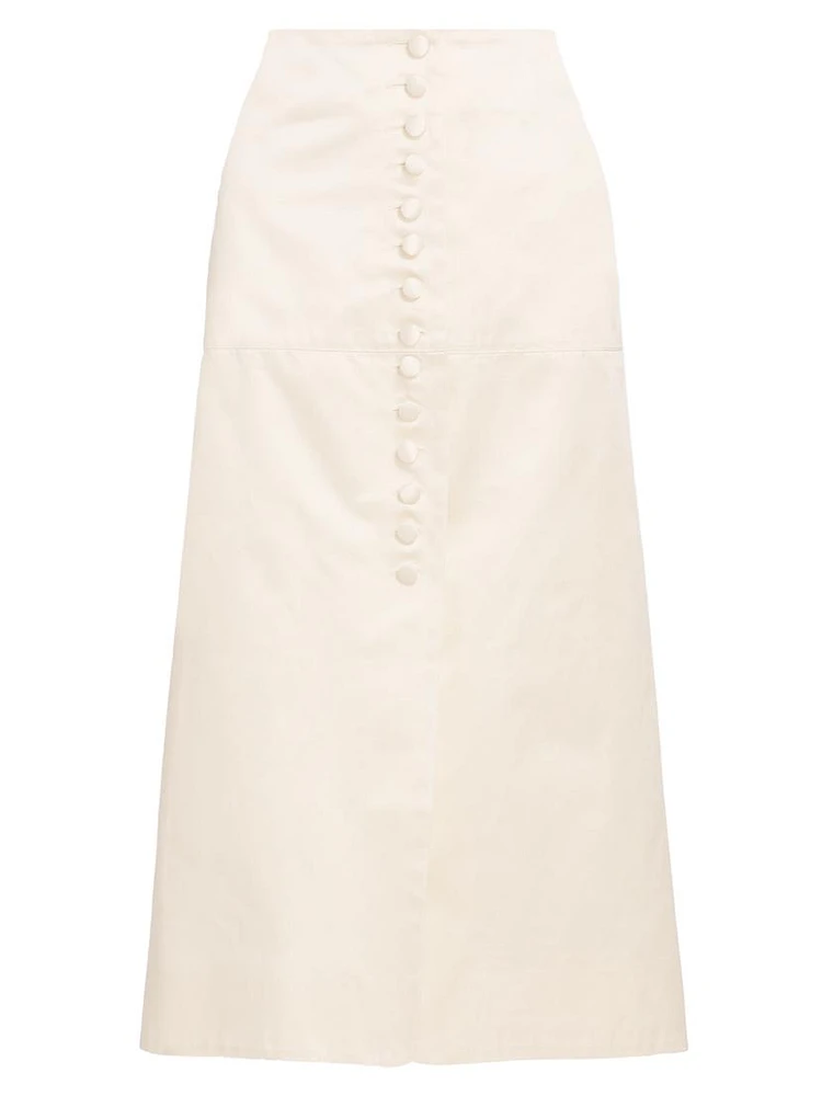 Maha Button Midi-Skirt