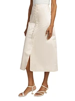 Maha Button Midi-Skirt