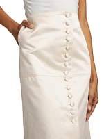 Maha Button Midi-Skirt