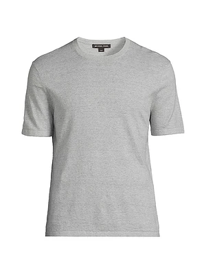 Linen-Cotton Crewneck T-Shirt