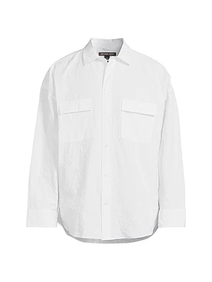Relaxed-Fit Crinkle Long-Sleeve Shirt