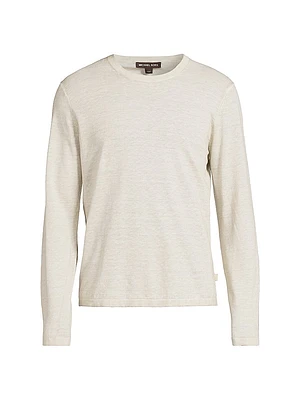 Cold-Dye Linen-Cotton Sweater