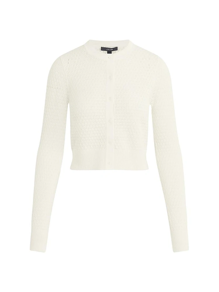 Dani Pointelle-Knit Cardigan