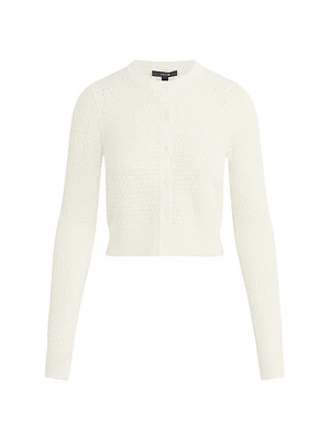 Dani Pointelle-Knit Cardigan