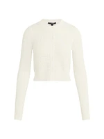 Dani Pointelle-Knit Cardigan