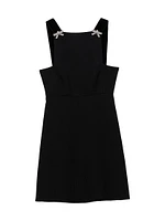 Embroidered Cady Mini Dress