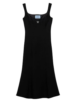 Embroidered Cady Dress