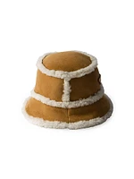 Suede Shearling Bucket Hat