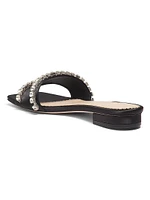Catherine Crystal-Embellished Satin Slides