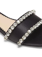 Catherine Crystal-Embellished Satin Slides