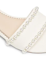 Finley Imitation Pearl-Embellished Sandals