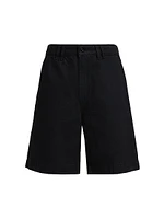 Classic High-Rise Denim Trouser Shorts