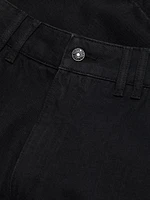 Classic High-Rise Denim Trouser Shorts