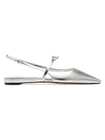 Carolina Metallic Leather Slingback Flats