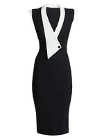 Sorai Plunge-Neck Cocktail Dress