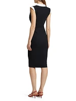 Sorai Plunge-Neck Cocktail Dress
