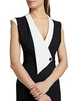 Sorai Plunge-Neck Cocktail Dress