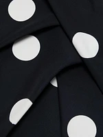 Wang Polka Dot Draped Sheath Dress