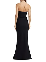 Bairei Ra Strapless Satin Gown