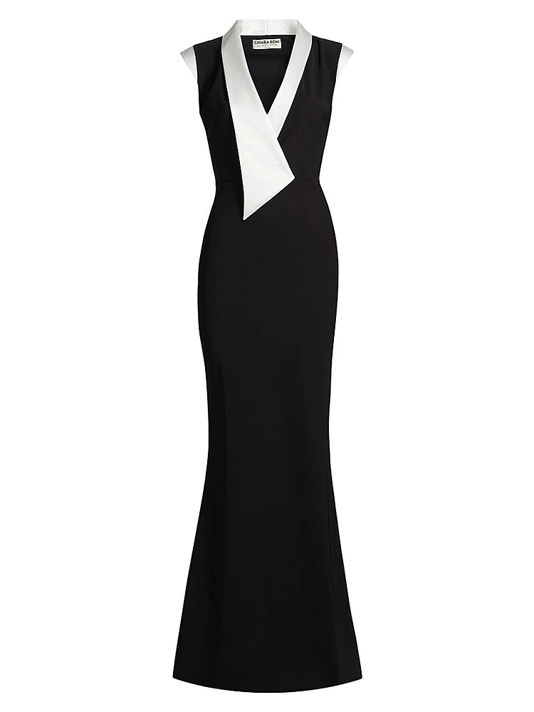 Sorai Two-Tone Sheath Gown