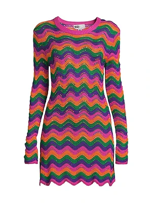 Libbi Wavy Striped Minidress